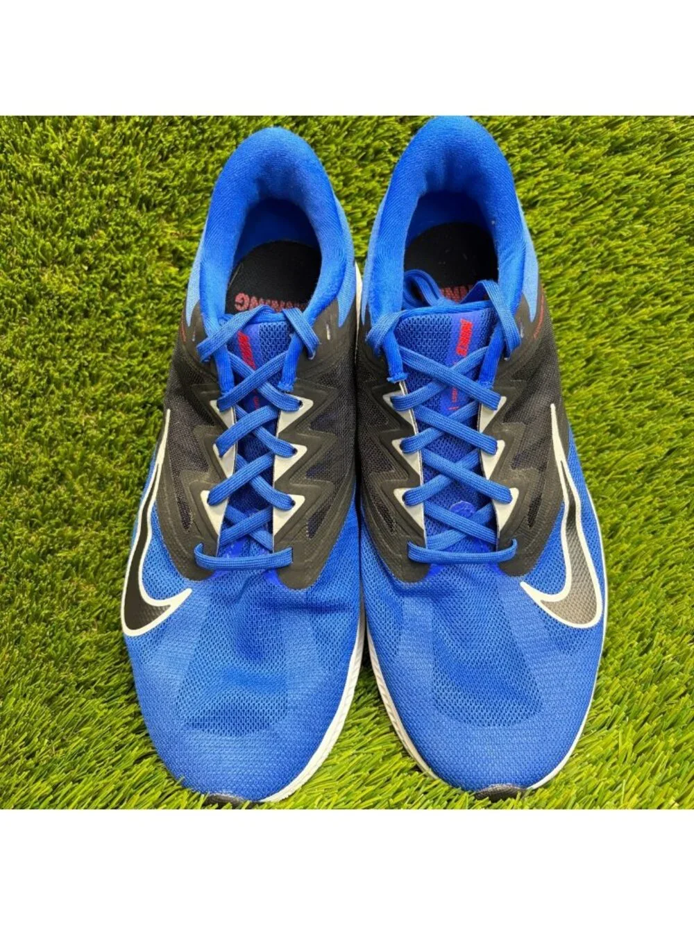 Nike Quest 3 Mens Size 10 Blue Black Athletic Running Walking Shoes Sneakers